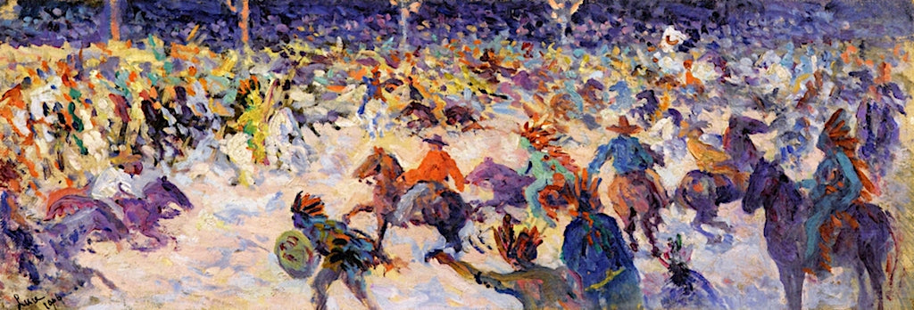 Buffalo Bill's Wild West Show by Maximilien Luce,A3(16x12")Poster