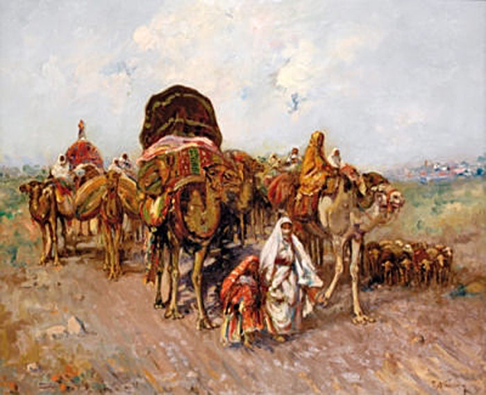 Caravana arabe by Jose Navarro llorens,A3(16x12")Poster