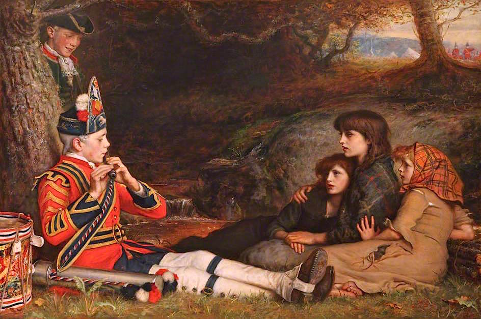 An Idyll of 1745, vintage artwork by Sir John Everett Millais, 12x8" (A4) Poster