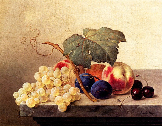 Still life, vintage artwork by Emilie Preyer, 12x8" (A4) Poster