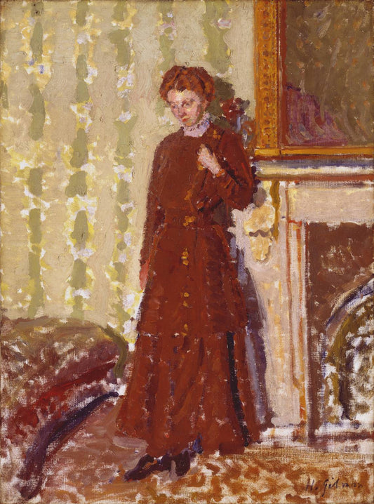 Madeleine Knox, vintage artwork by Harold Gilman, 12x8" (A4) Poster