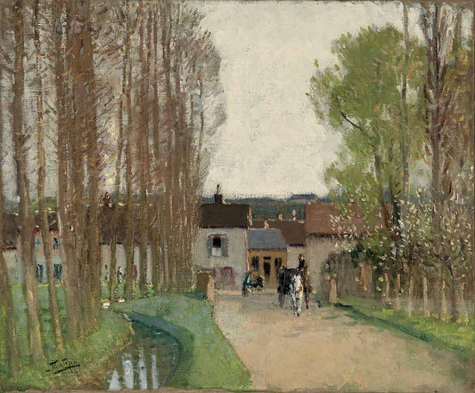 Allee Sous les Arbres, vintage artwork by Pierre-Eugène Montezin, 12x8" (A4) Poster