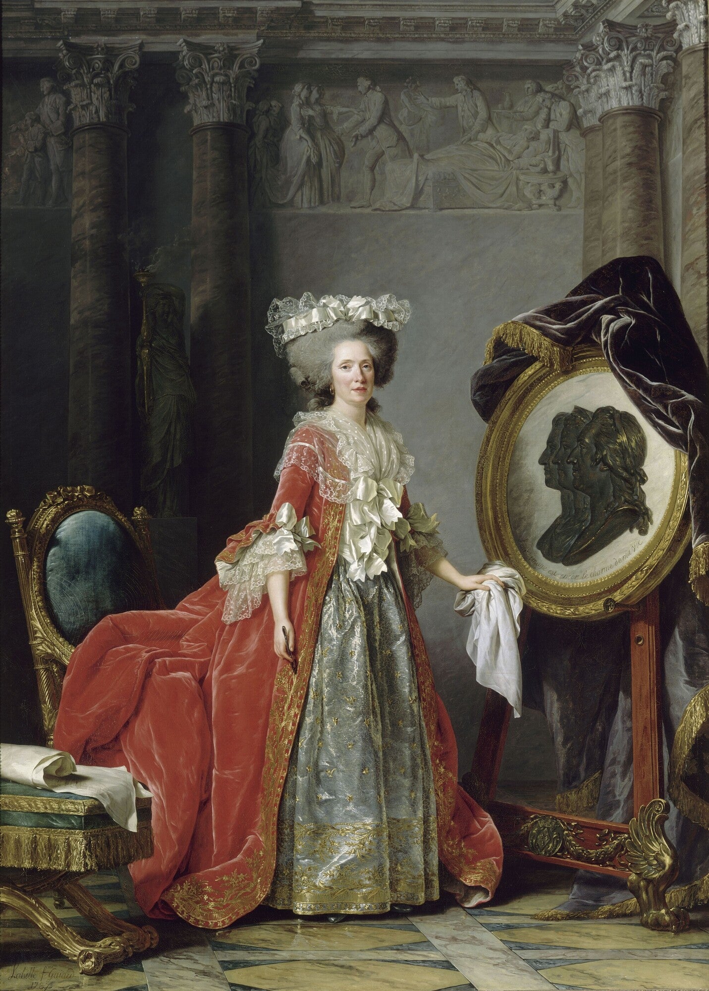 Madame Adelaide de France, vintage artwork by Adelaïde Labille-Guiard, 12x8" (A4) Poster