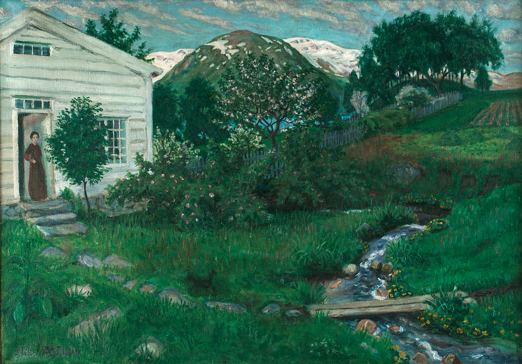 Early Summer in Jølster, vintage artwork by Nicolai Astrup, 12x8" (A4) Poster