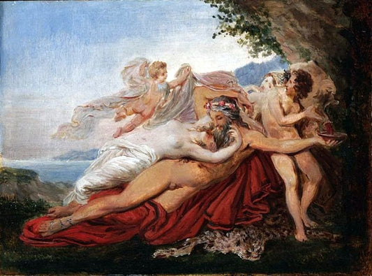 Anacreon - Ode 23, For Gold, vintage artwork by Anne-Louis Girodet de Roussy-Trioson, 12x8" (A4) Poster