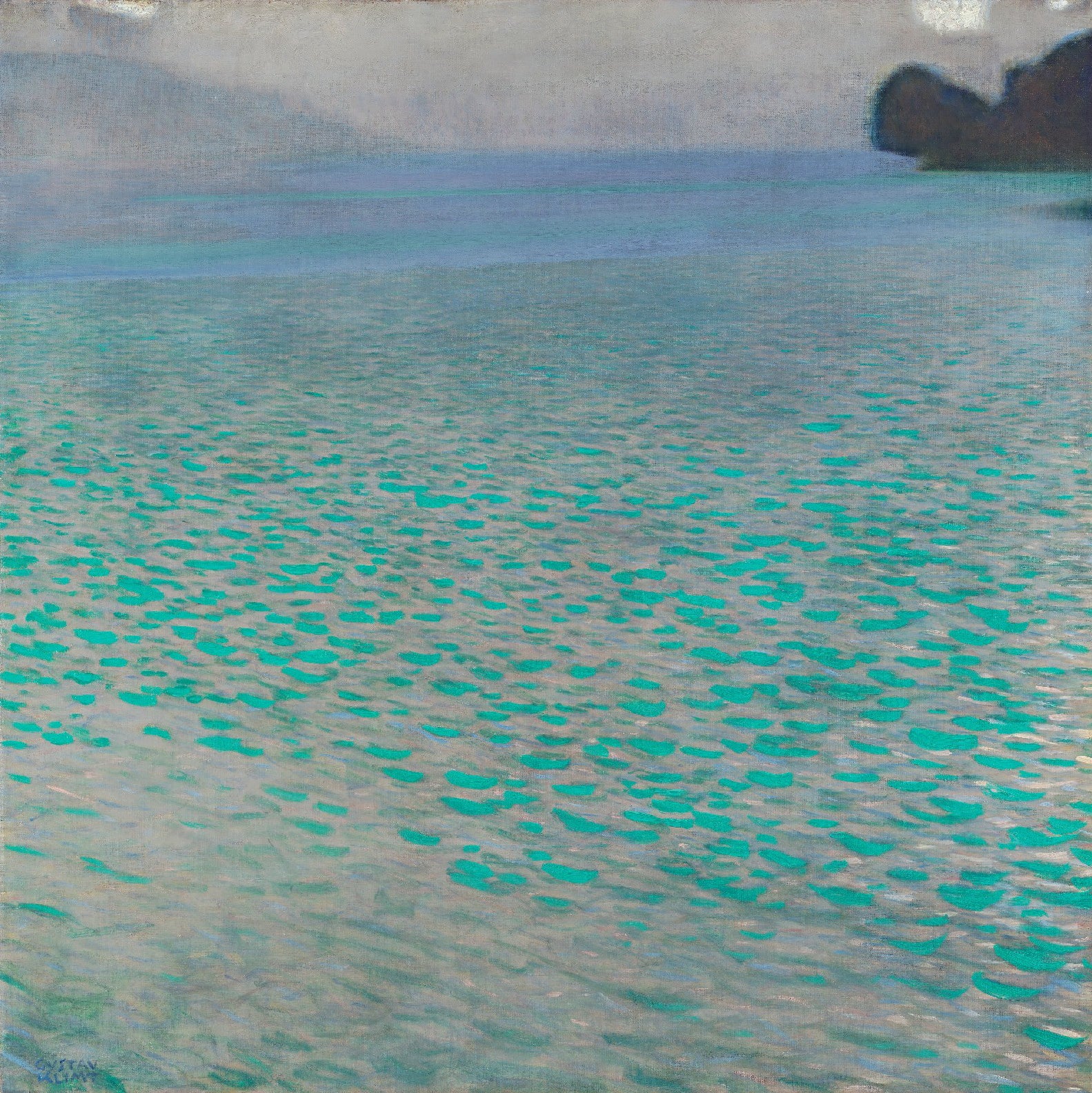 Attersee, vintage artwork by Gustav Klimt, 12x8" (A4) Poster