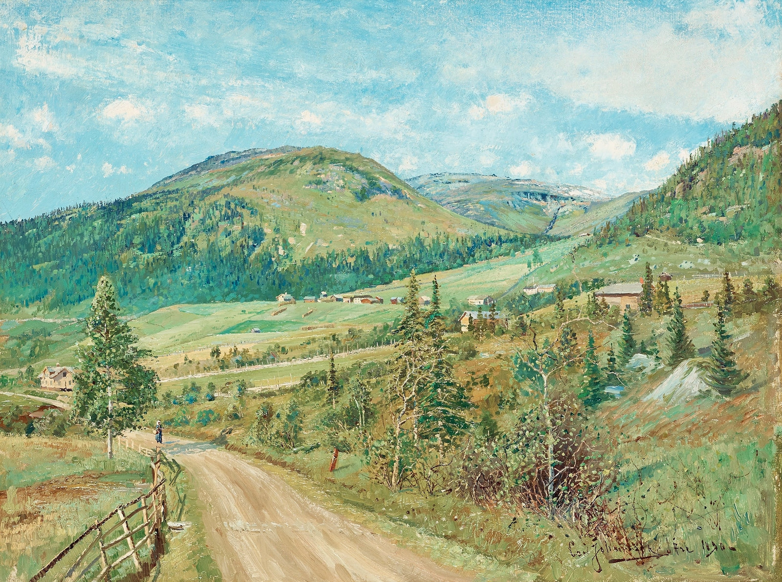Summer Landscape from Are by Carl Johansson,A3(16x12")Poster