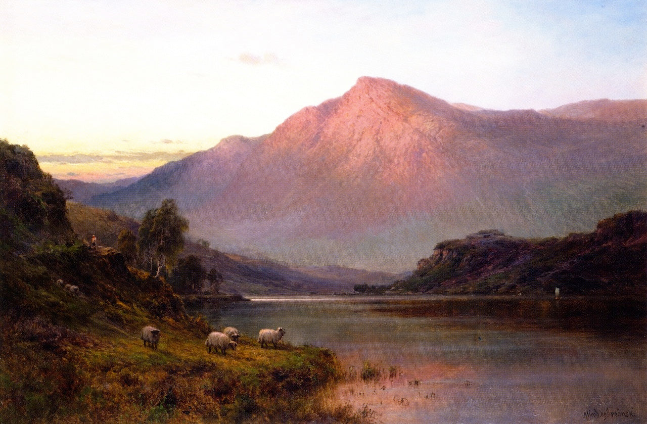 The Quiet Waters of Loch Lomond, vintage artwork by Alfred de Breanski, Sr., 12x8" (A4) Poster