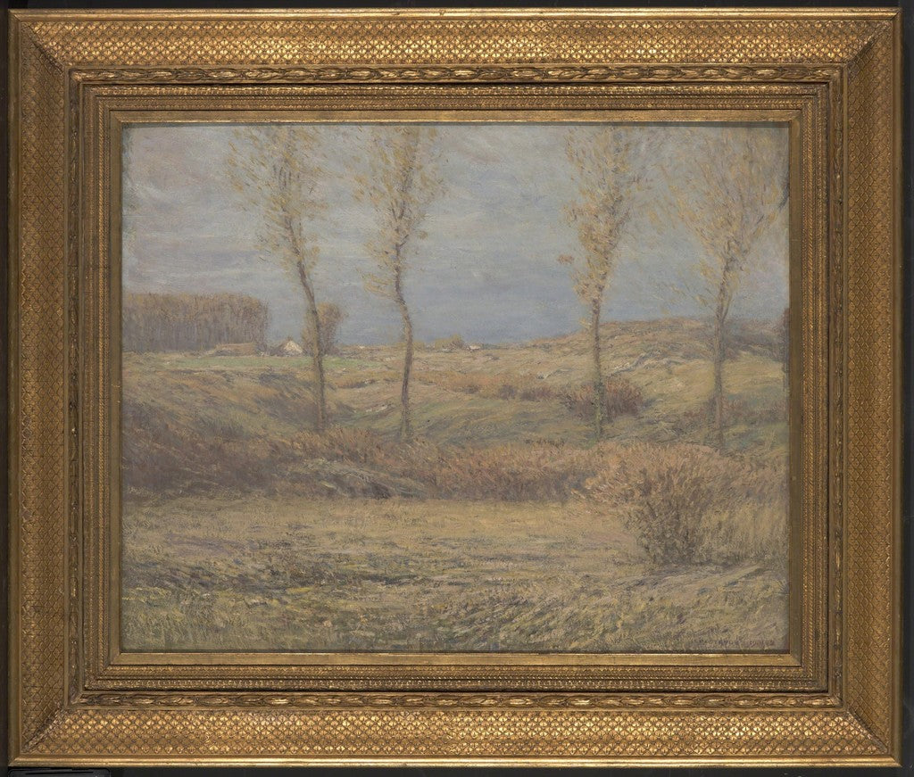 November Morning (Framed), vintage artwork by Dwight W. Tryon, 12x8" (A4) Poster