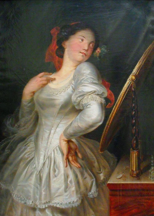 La coquette habillee, vintage artwork by Antoine Wiertz, A3 (16x12") Poster Print