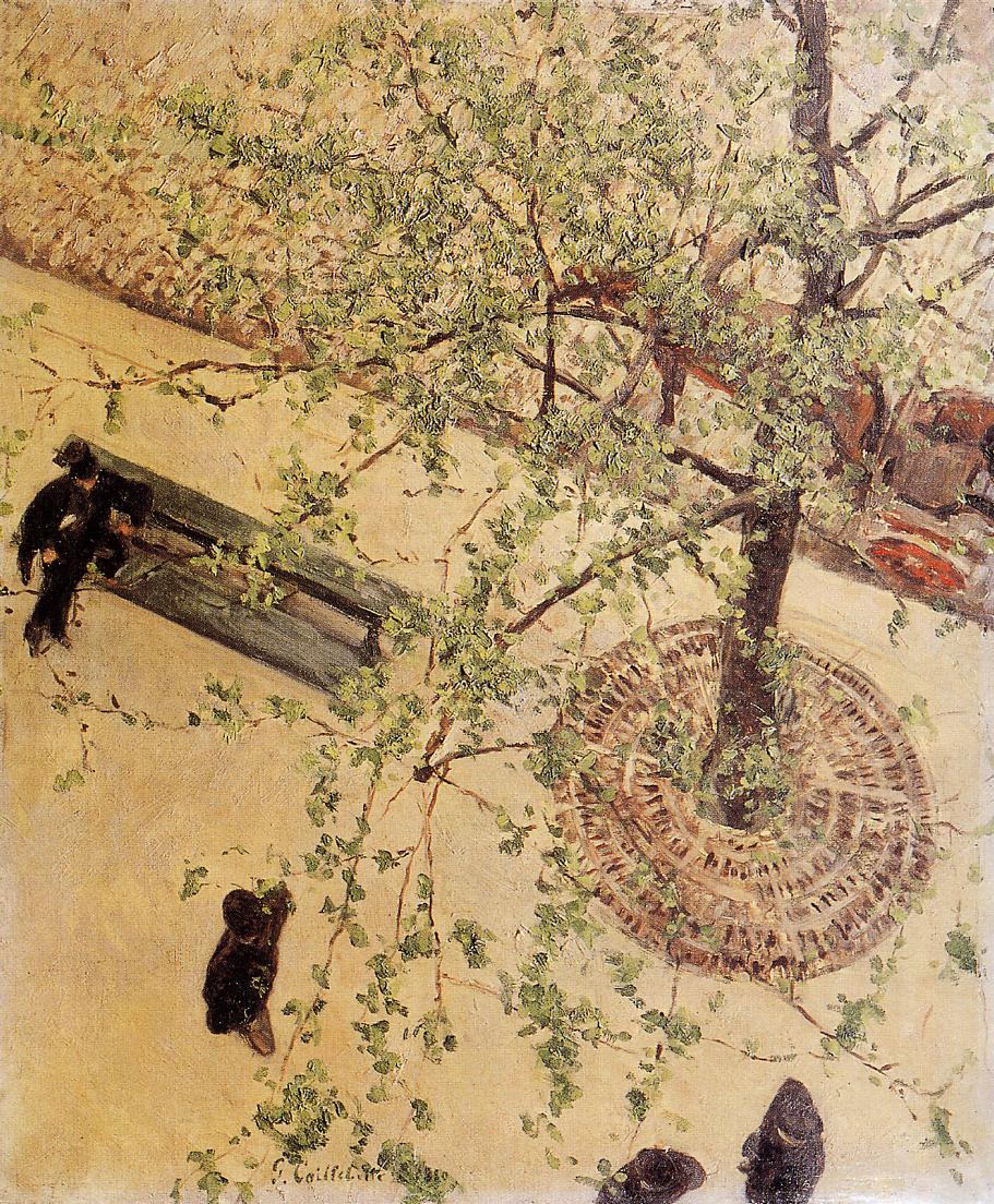 Boulevard Seen from Above, vintage artwork by Gustave Caillebotte, 12x8" (A4) Poster