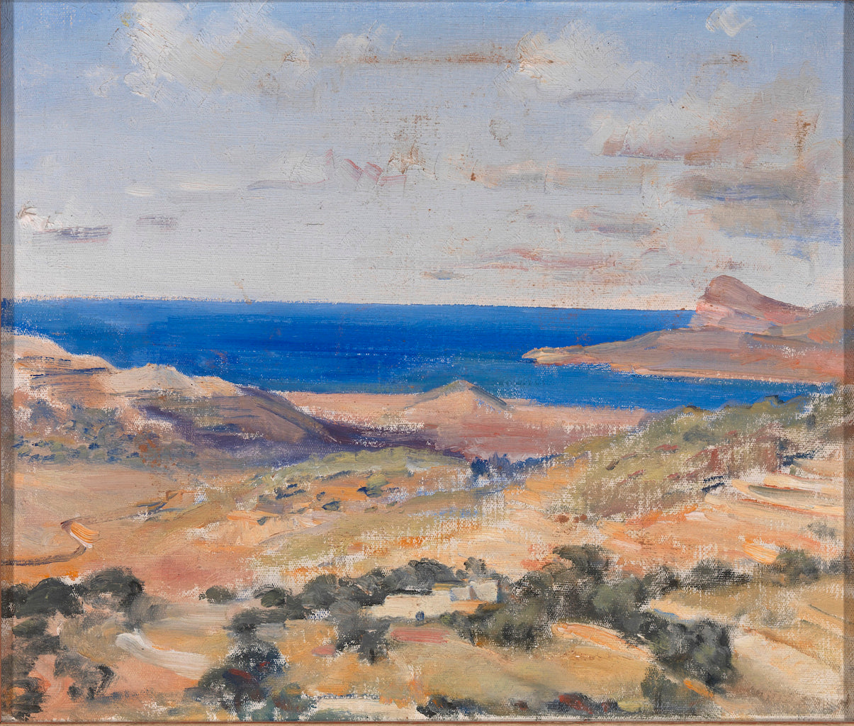 Shore with Blue Sea by Eleanor Harris,16x12(A3) Poster