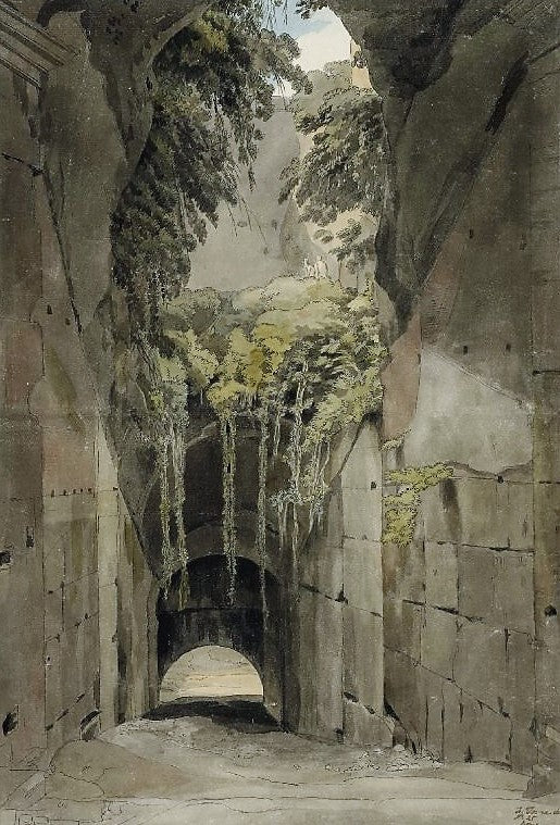 In the Colosseum, vintage artwork by Francis Towne, 12x8" (A4) Poster