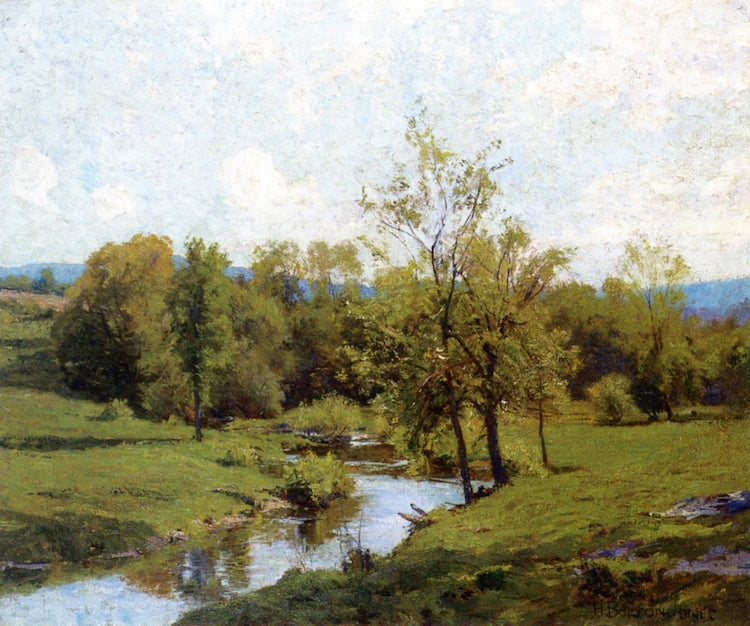 Stockbridge, vintage artwork by Hugh Bolton Jones, 12x8" (A4) Poster