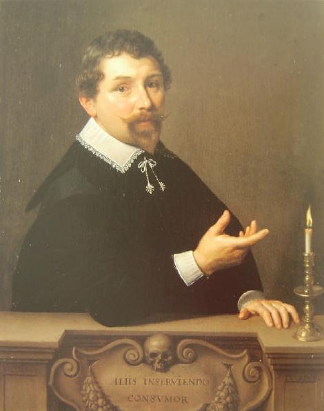 Dr Nicolaes Tulp, vintage artwork by Nicolaes Eliasz. Pickenoy, 12x8" (A4) Poster