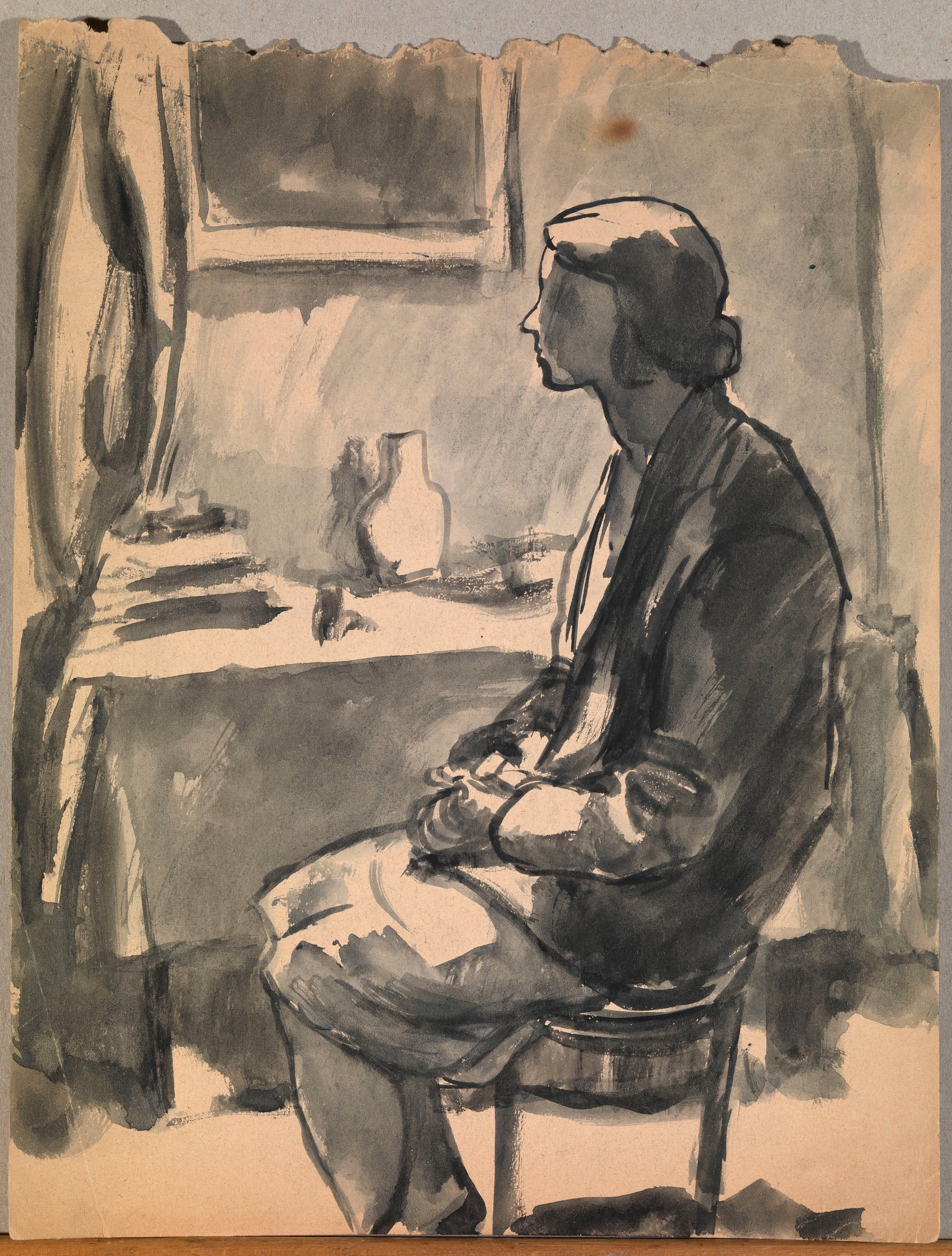 Sketch of a Woman in an Interior by Alexander Shevchenko,16x12(A3) Poster