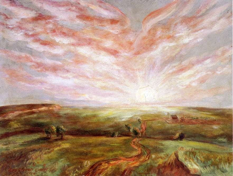 Sunrise, Kansas, vintage artwork by John Steuart Curry, 12x8" (A4) Poster