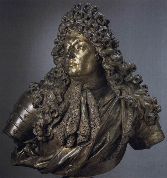 Louis XIV of France (Bust), vintage artwork by Antoine Coysevox, 12x8" (A4) Poster