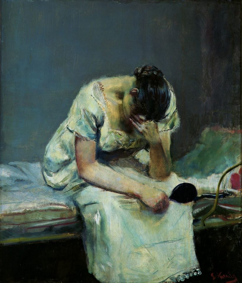 Madelaine, vintage artwork by Christian Krohg, 12x8" (A4) Poster
