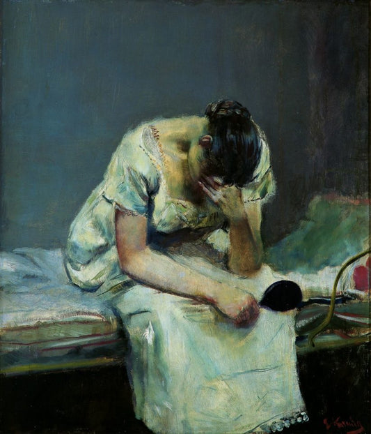 Madelaine, vintage artwork by Christian Krohg, 12x8" (A4) Poster
