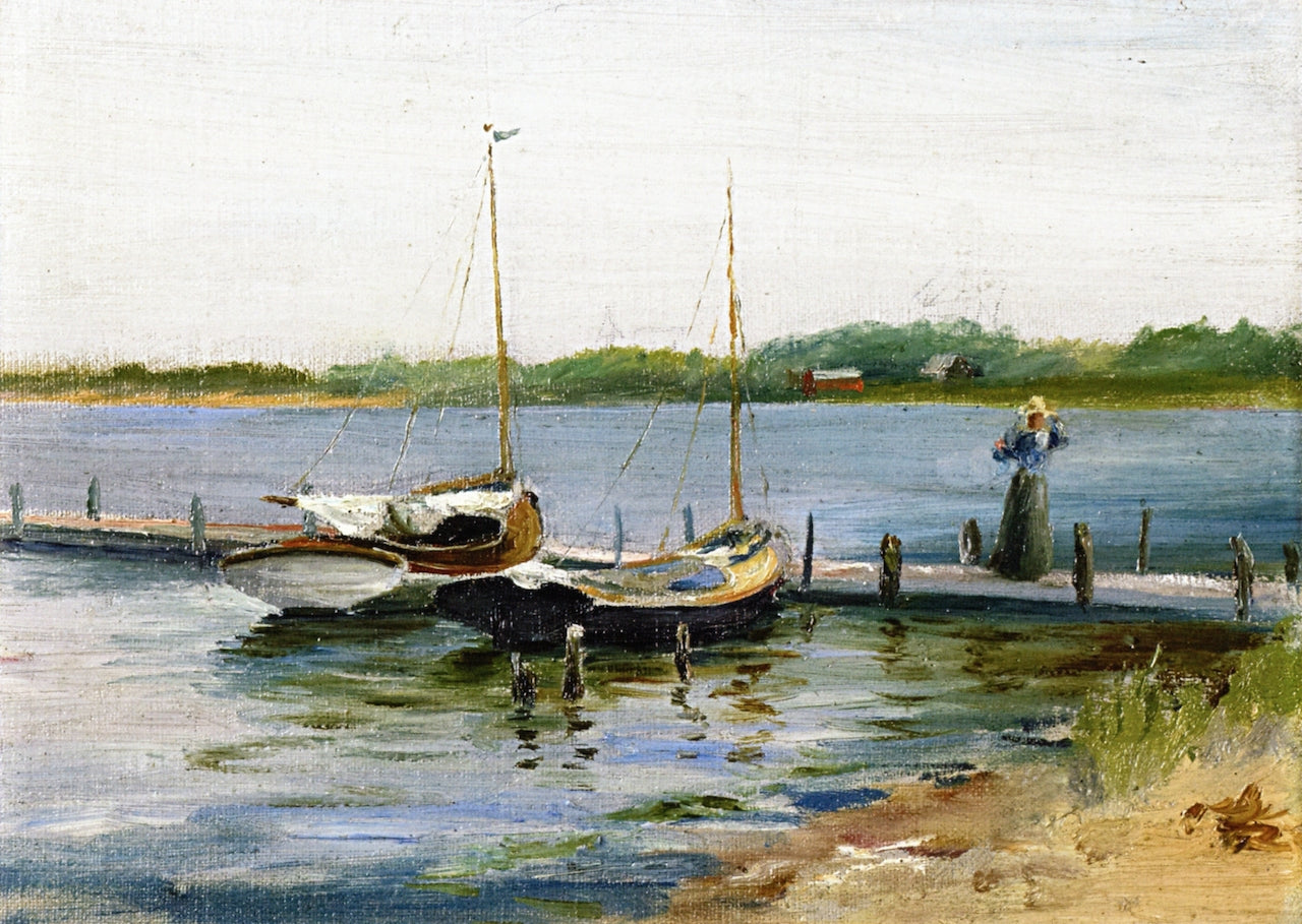 Holly Beach Dock by Attributed to Thomas P. Anshutz,A3(16x12")Poster