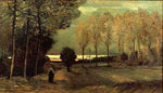 Autumn Landscape at Dusk, vintage artwork by Vincent van Gogh, 12x8" (A4) Poster