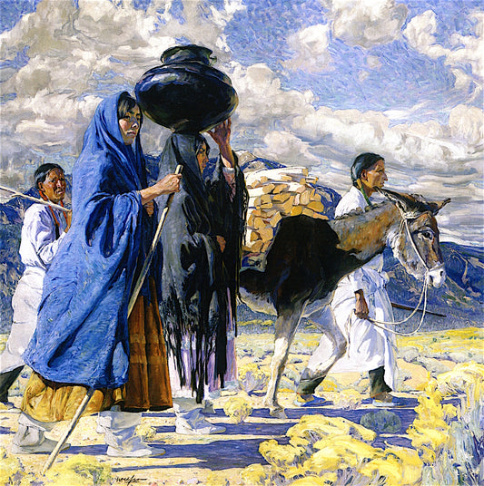 Going East, vintage artwork by Walter Ufer, 12x8" (A4) Poster
