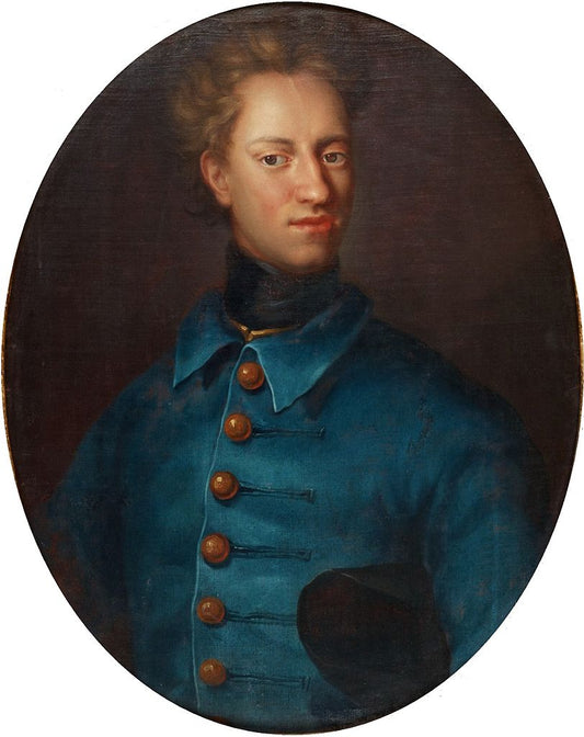 King Karl XII of Sweden, vintage artwork by David von Krafft, 12x8" (A4) Poster