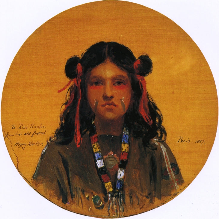 Young Indian Woman, vintage artwork by Henry Mosler, 12x8" (A4) Poster