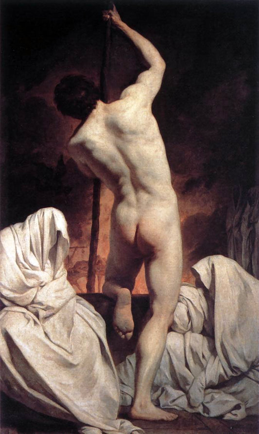 Charon passant les ombres (Charon Ferrying the Shades), vintage artwork by Pierre Subleyras, 12x8" (A4) Poster