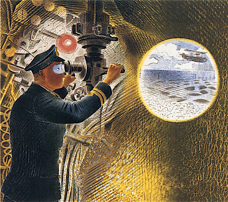 Submarine Series  by Eric Ravilious,16x12(A3) Poster