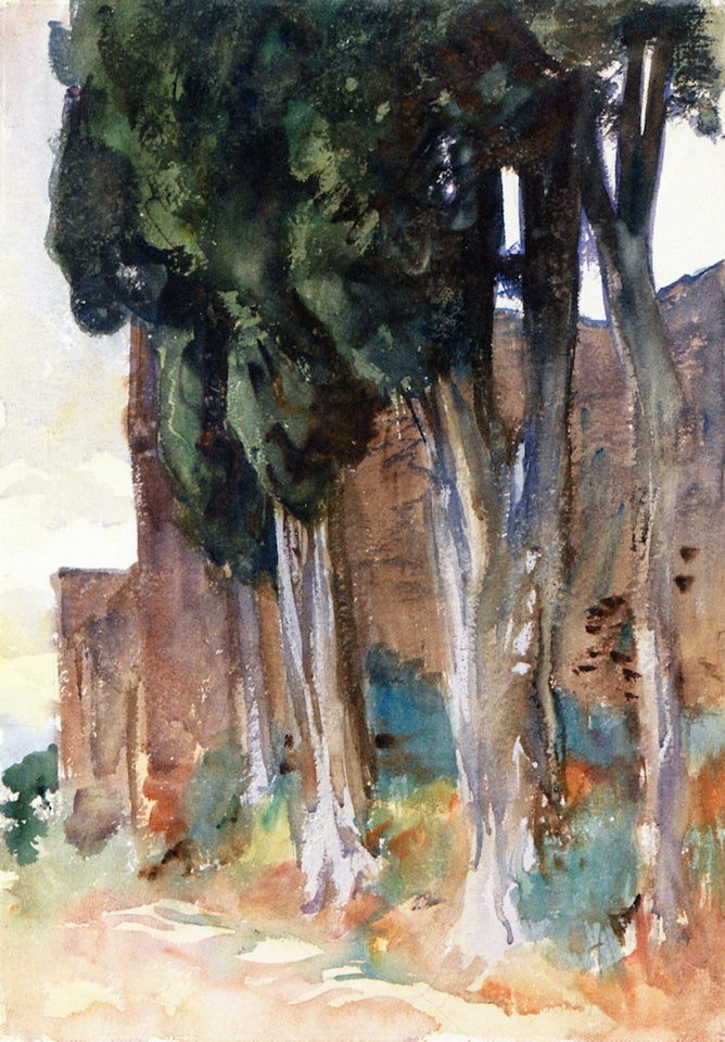 Alhambra, Granada, vintage artwork by John Singer Sargent, 12x8" (A4) Poster
