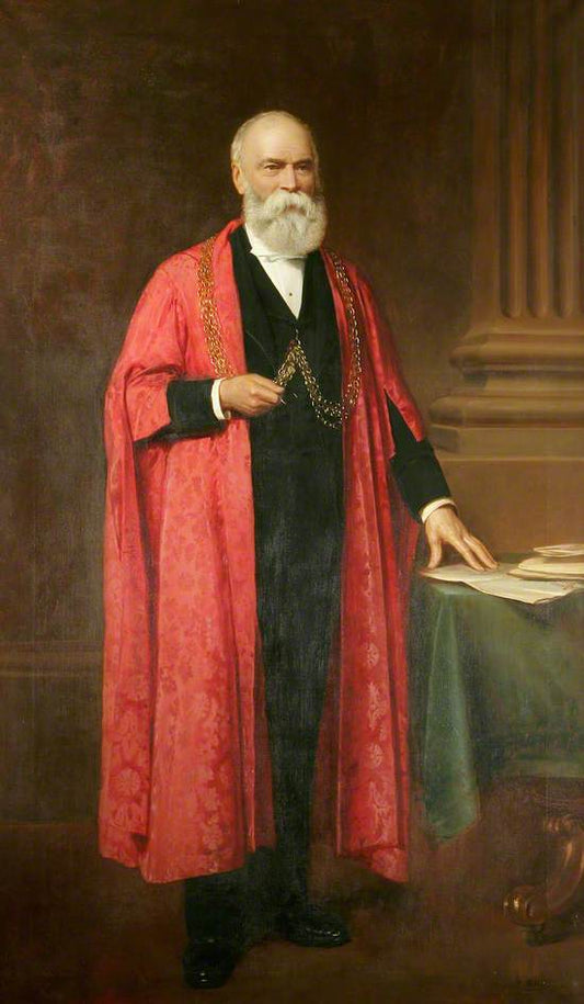 Charles Cory Aldred, Mayor of Great Yarmouth, vintage artwork by John Bagnold Burgess, 12x8" (A4) Poster