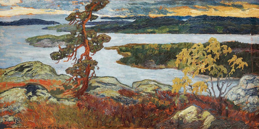 Gråväder (Grey Weather), vintage artwork by Helmer Osslund, 12x8" (A4) Poster