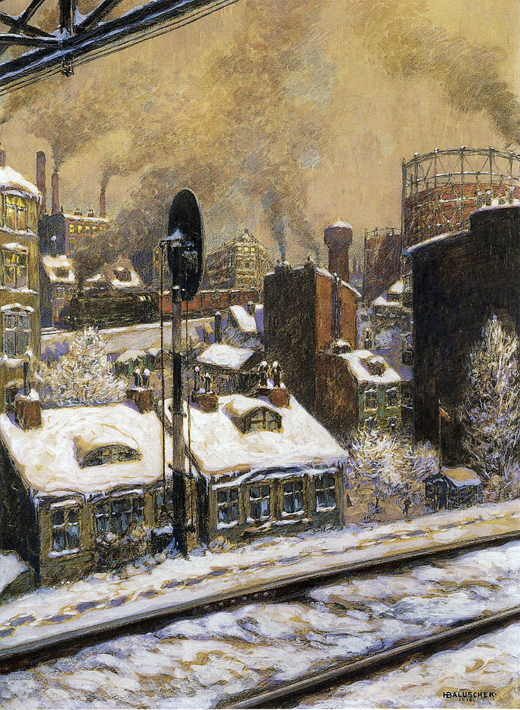 Deep Snow by Hans Baluschek,A3(16x12")Poster