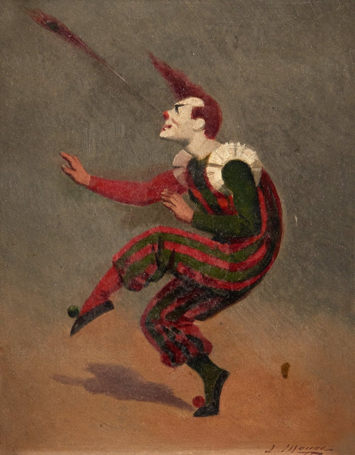 Clown equilibriste by Jules Monge,A3(16x12")Poster