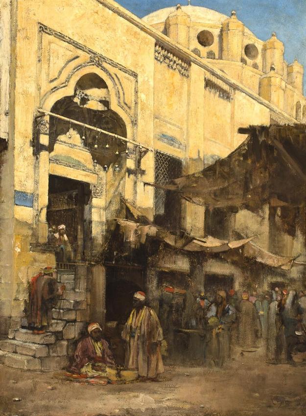 Offering of the Zakat, vintage artwork by Cesare Biseo, 12x8" (A4) Poster