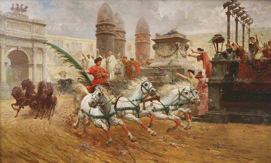 Charioteer, vintage artwork by Edouardo Ettore Forti, 12x8" (A4) Poster