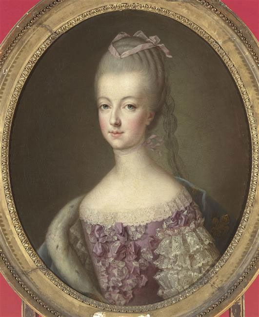 Marie-Antoinette, vintage artwork by François-Hubert Drouais, 12x8" (A4) Poster