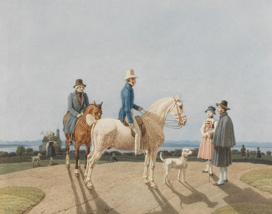 Rider at Schondorf am Ammersee, vintage artwork by Wilhelm von Kobell, 12x8" (A4) Poster