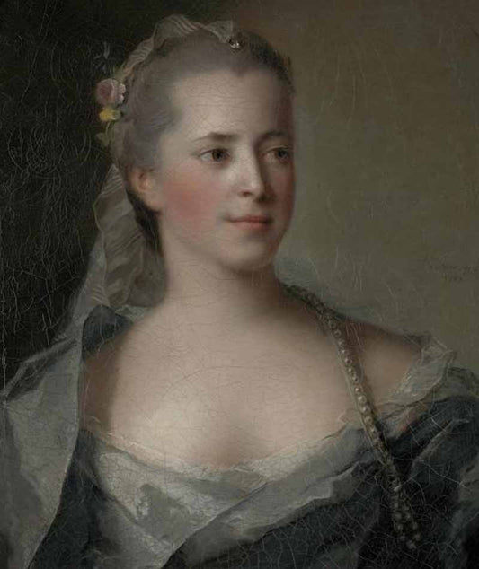 Portrait of Princess Ekaterina Dmitrievna Golitsyna, vintage artwork by Jean-Marc Nattier, 12x8" (A4) Poster