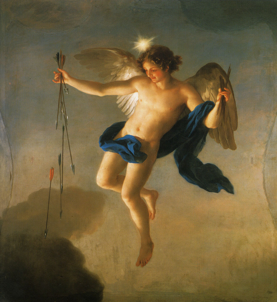 Hesperus as Personification of the Evening, vintage artwork by Anton Raphael Mengs, 12x8" (A4) Poster