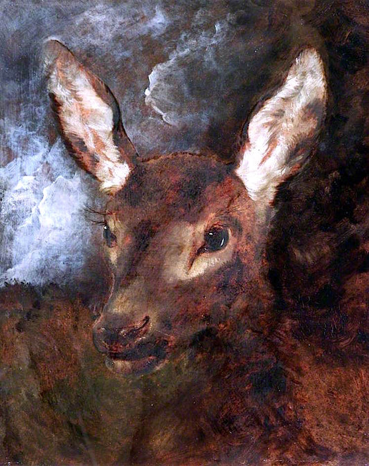 Head of a Hind, vintage artwork by Sir Edwin Landseer, A3 (16x12") Poster Print