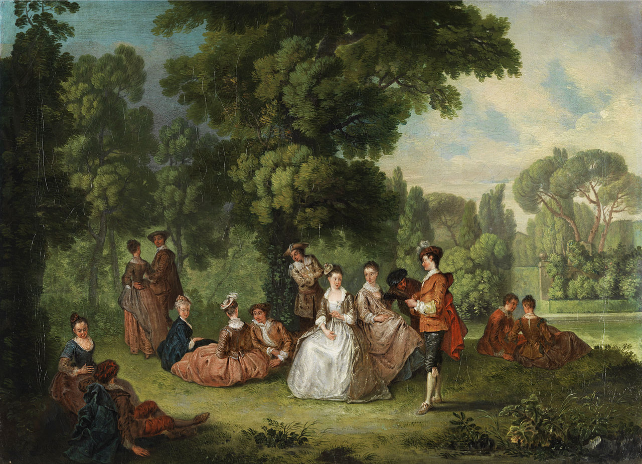 Company in the Park, vintage artwork by Pieter Angellis, 12x8" (A4) Poster