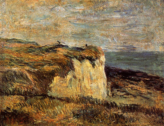 Cliff near Dieppe, vintage artwork by Paul Gauguin, 12x8" (A4) Poster