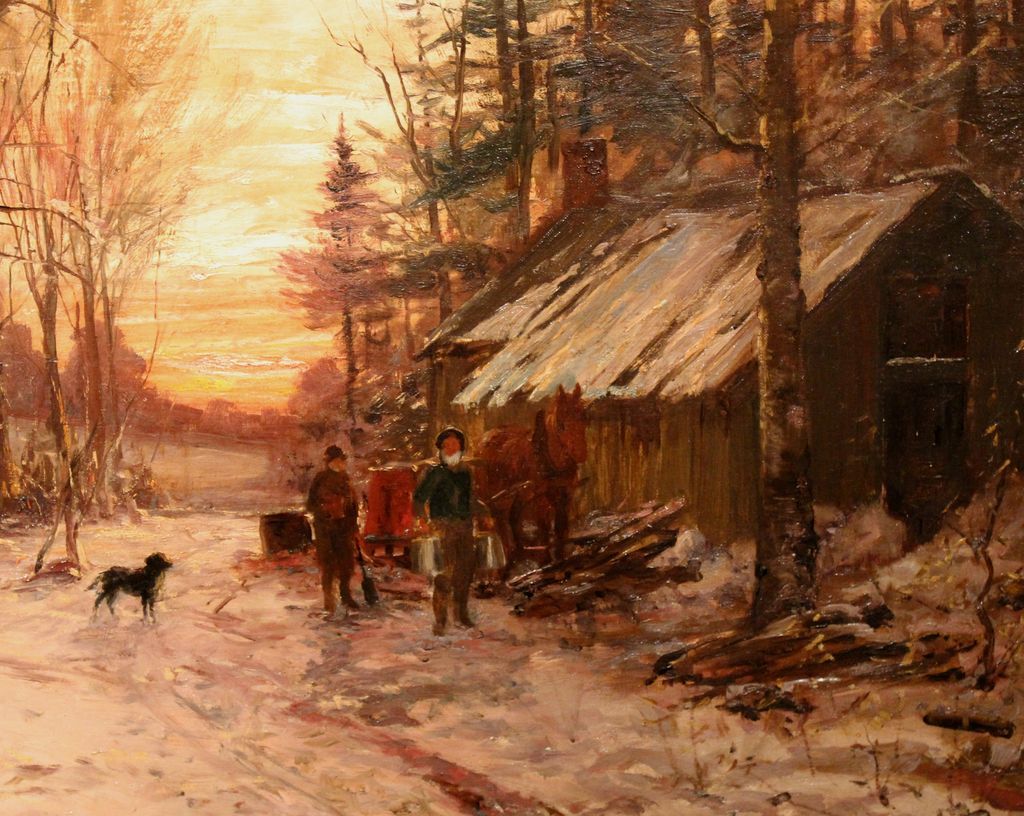 Sugar Camp January, vintage artwork by William Preston Phelps, 12x8" (A4) Poster