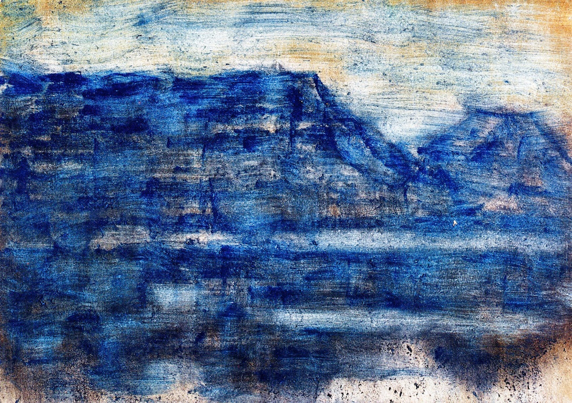 Evening at the Lake, vintage artwork by Christian Rohlfs, 12x8" (A4) Poster