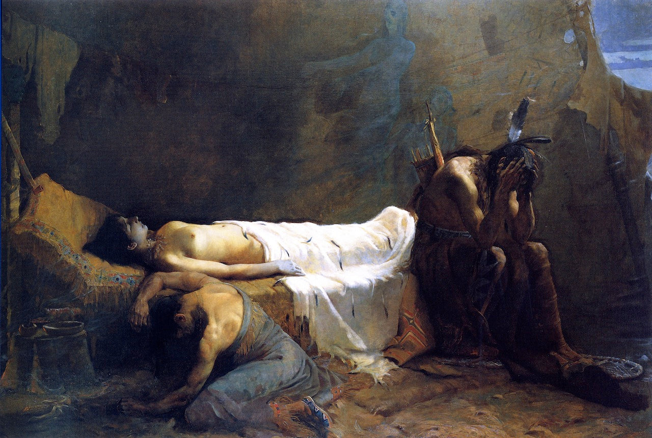 The Death of Minnehaha by William de Leftwich Dodge,A3(16x12")Poster