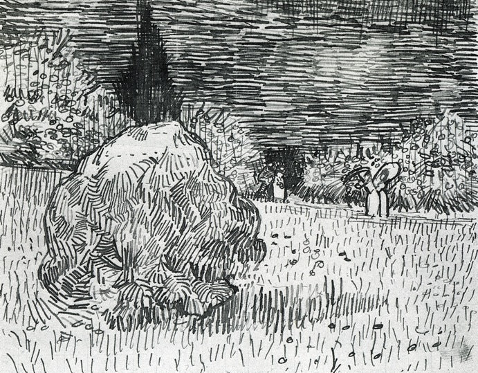  the Park at Arles; The Poet's Garden II by Vincent van Gogh,A3(16x12