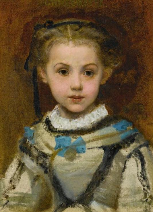 Portrait of Guillemette de Lareinty, vintage artwork by Paul Baudry, 12x8" (A4) Poster